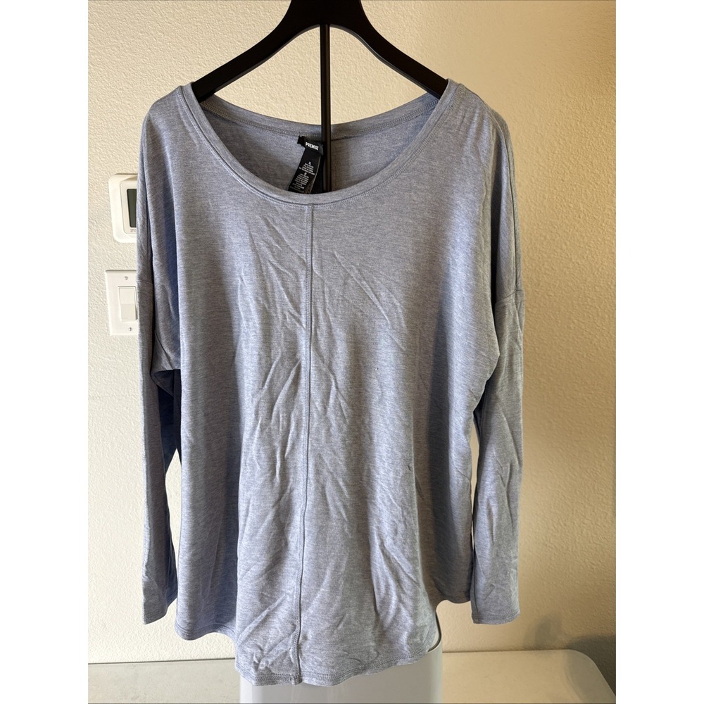 Premise Women's Long Sleeve Top Stretch Light Blue Size XL New